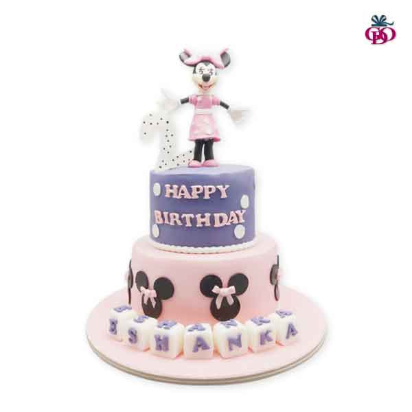 Minnie mouse birthday layer cake