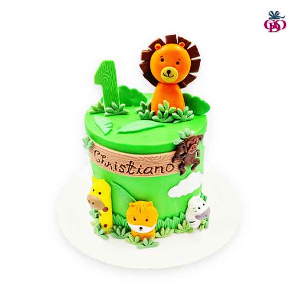 Jungle Theme Cake - Kids Cake Delivery Dubai