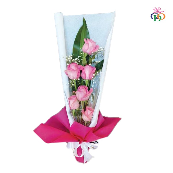 Pink Rose Flower Bouquet: Send Flowers to India from Dubai