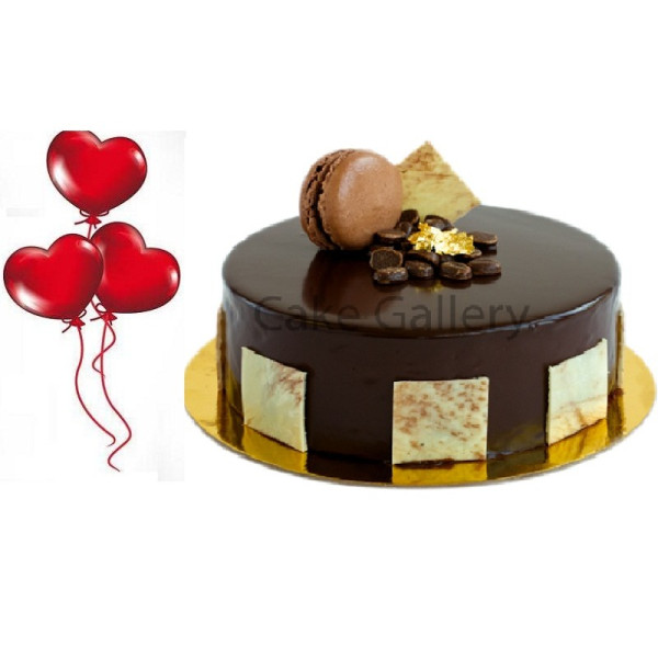 Chocolate cake and balloon combo 
