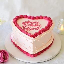 Vintage Heart Shaped Cake