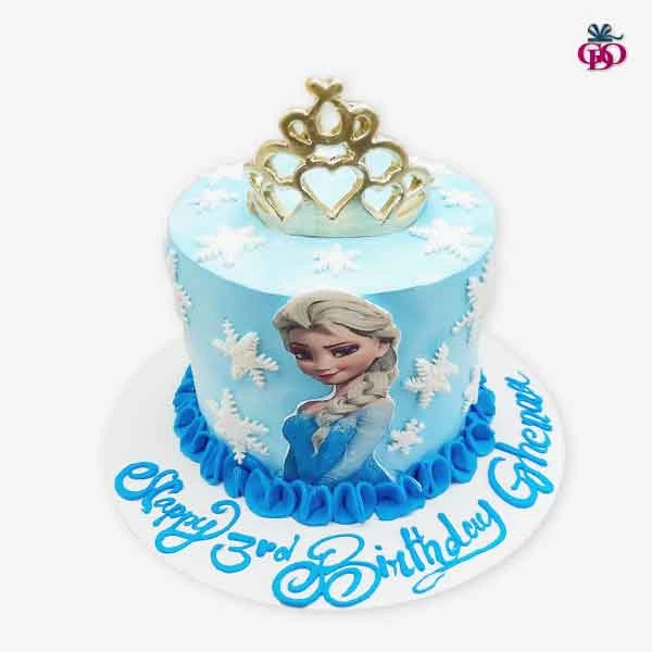 Elsa Frozen Theme Cake