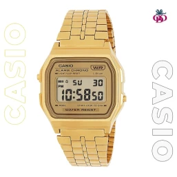 Casio Retro Digital Square Watch Gold, Digital