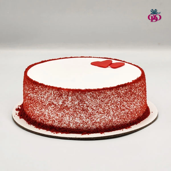 Red Velvet Cake with Hearts: red velvet birthday cake