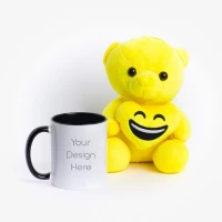 Yellow Teddy With Mug