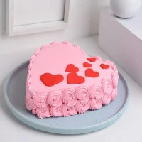 Pink Hearts Cake