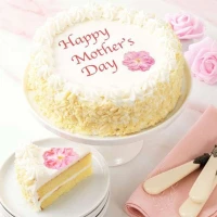 Cute Vanilla Mother's Day Cake