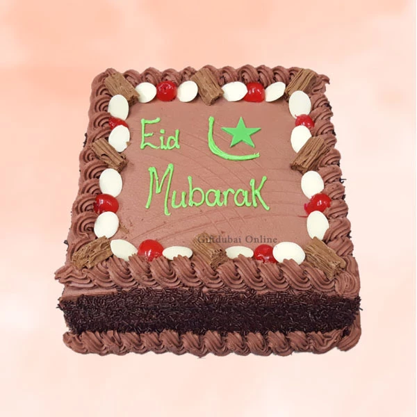 Eid Mubarak Flakes Cake - Eid Special design cake