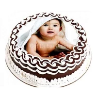 Cute Baby Photo Cake