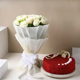 Classy Red Velvet Cake Combo 