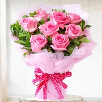 Classic Pink Rose Flower Bouquet