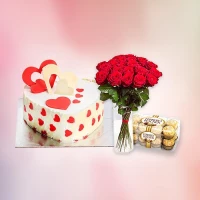 Heart Shape Design cake Combo