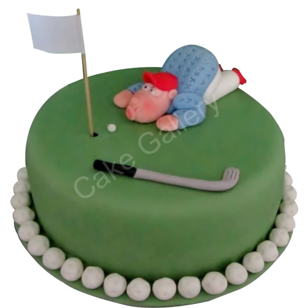 Birthday Golf Cake: birthday cake cartoon