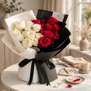 red-and-white-roses-bouquet